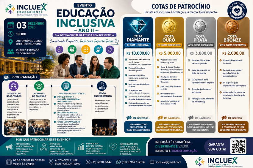 DIA MUNDIAL DA PESSOA COM DEFICI�NCIA - 03 DE DEZEMBRO DE 2026