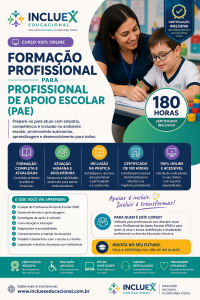 FORMA��O PROFISSIONAL PARA PROFISSIONAL DE APOIO ESCOLAR (PAE) 180 horas